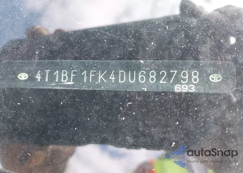 2013 Toyota Camry Se из США, поврежденный, VIN 4T1BF1FK4DU682798